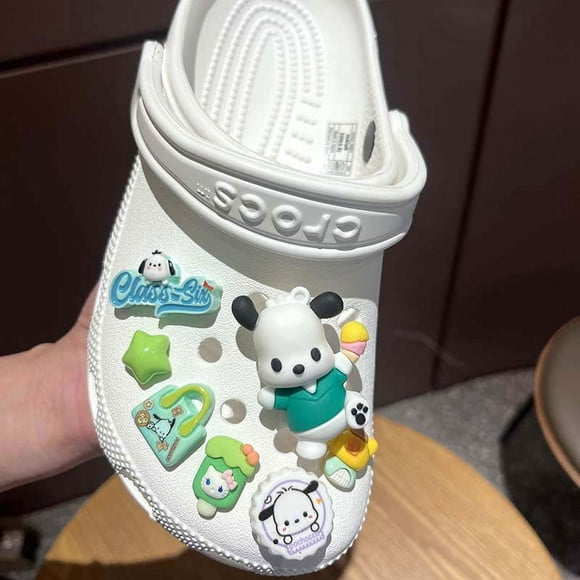 Sanrio Kuromi Shoes Accessories Anime Cinnamoroll My Melody Diy Crocs Shoe Decoration Charm Buckle Set Cute Children Gifts Toys