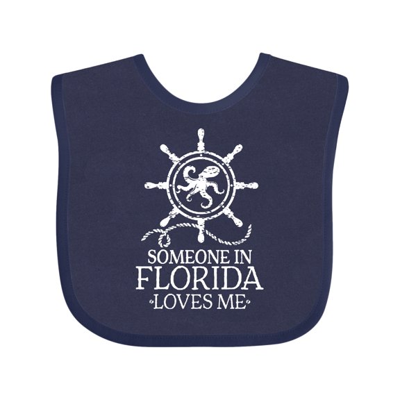 Inktastic Someone in Florida Loves Me Boys or Girls Baby Bib