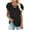 Black, variant on Summer Tops for Women Petal Short Sleeve Crossover V Neck Dressy Casual Blouse Stretch Shirts
