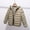 Khaki, variant on ZZwxWA Hooded Puffer Jacket for Girls Boys 3-10T Packable Down-Alternative Warm Coat Shiny Outerwear for Kids Winter