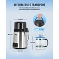 thumbnail image 4 of CO-Z 1750W Countertop Water Distiller with Dual Temperature Display Timer, 1.1 Gallon Distilled Water Machine with Glass Container, 4L 304 Stainless Steel Distilled Water Maker for Home Office Travel, 4 of 8