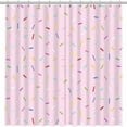 thumbnail image 3 of Sweet Donut Pink Girl Shower Curtain Bathroom Decorations Donut Grow up Confetti Sprinkle Shower Curtain Set with 12 Hooks 72x72in, 3 of 5