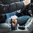 thumbnail image 4 of Yayeee 30oz Stainless Steel Tumbler with Straw and Handle Double-Wall Insulated Travel Water Bottle, Watercolor Astronaut, 4 of 8