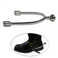 thumbnail image 2 of Stainless Steel English Spurs Chrome Plated Neck Equestrians Gear for Professional Riders and Horse Enthusiasts, 2 of 6