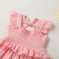 thumbnail image 3 of Tiny Cutey Toddler Baby Girl Dress Kids Summer Cotton Solid Ruffle Sleeveless Skirt Casual Sundress for 3-4T, 3 of 6
