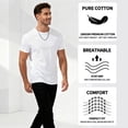 thumbnail image 6 of Men’s 100% Cotton T-Shirt, Crew Neck Solid Basic Tee, Heavyweight 180 GSM Soft Durable Shirt, S–3XL, 4 Pack, 6 of 7