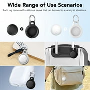 Air Tracker, Bluetooth Tracker Tag-4 Pack, Item Finder Works with Find My App (iOS Only), Smart Tag for Keys/Luggage/Wallets, Replaceable Battery, IP68 Waterproof, Worldwide Tracking, FCC Approved