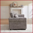 thumbnail image 6 of Modern Light Gray Velvet 3-in-1 Sofa Bed - 58.27 Inch Pull-Out Couch for Living Room with USB & Storage, 6 of 19