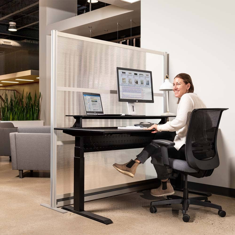 Luxor Translucence Modular Wall Room Divider System - 70" W x 70" H, Freestanding