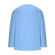 thumbnail image 5 of Tops de trabajo para Mujeres,Camiseta de mezcla de lino para mujer, cuello redondo, botones, manga larga, camisa informal de color liso para uso diario, sopatenor, 5 of 6