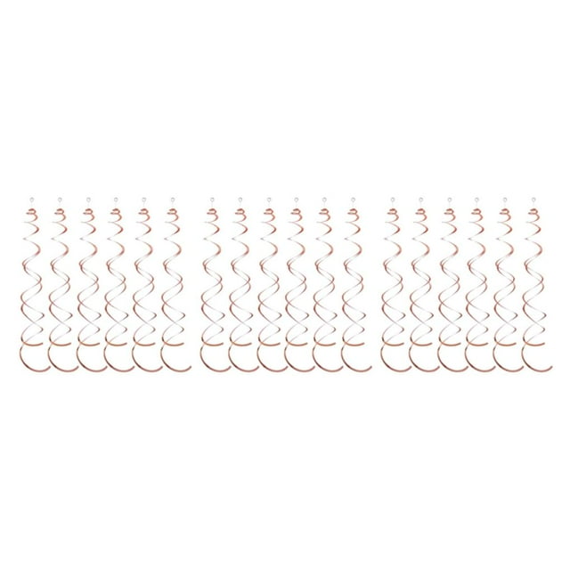 Guardoinrt 6pcs Hanging Garland Safe Ingredients Good Demonstrating Effect PVC Made Rose Gold 3Set