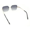 thumbnail image 4 of Unique Cougar Jewel Hinge Rimless Rectangle Pimp Sunglasses Gold - Smoke, 4 of 4