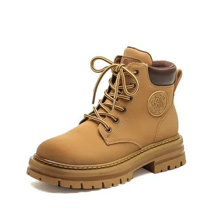 

Women‘s Round Toe Platform Lace Up Combat Boots Ankle High Fashionable Boots Women‘s Footwear