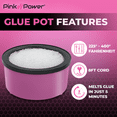 thumbnail image 2 of Pink Power Electric Hot Glue Pot for Crafts w/Adjustable Temp 225-400 F - 160ml Hot Glue Skillet for Crafting - Hot Glue Pots for DIY Crafters - Mini Electric Skillet Hot Glue Stick Glue Pellet Pot, 2 of 6