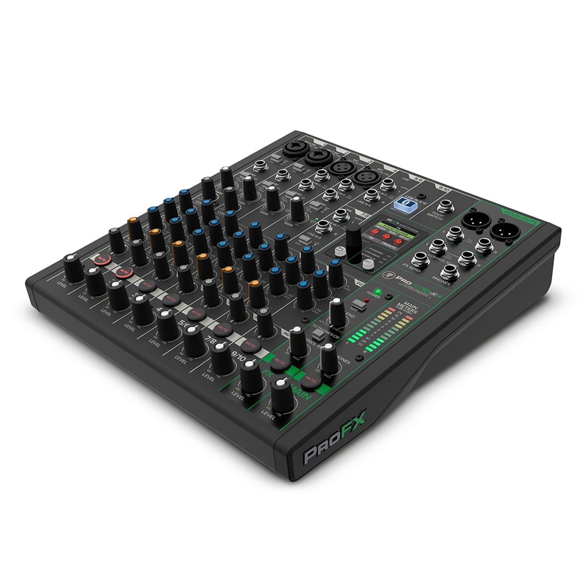 Mackie ProFX10v3+ 10-Channel Bluetooth Analog Mixer with Enhanced FX, Bundle with TAPH100 Headphones and 2x 25' 3-Pin XLR Microphone Cable
