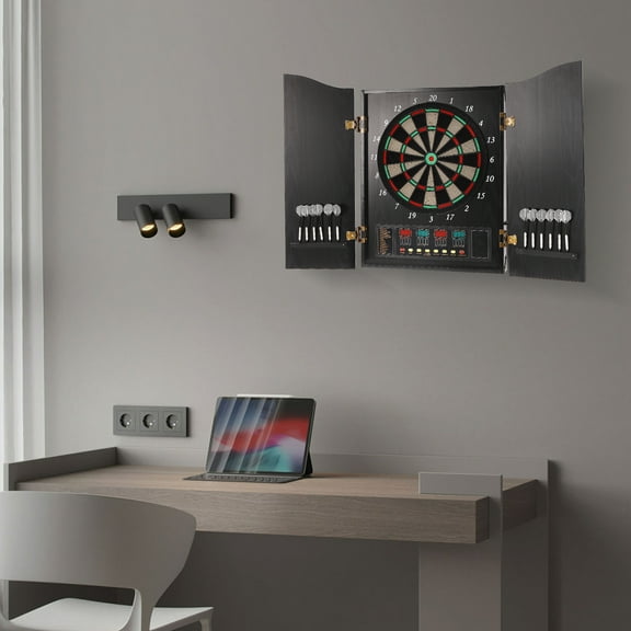 Electronic Dart Machine, Decorative Dartboard Cabinet Set, Dartboard Cabinet for Offices, Gardens, Party Rooms, Pubs, Garages