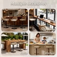 thumbnail image 6 of Villeston Rattan Bar Stools Set of 4,Adjustable Height 360 Swivel Low Back Stools with Footrest Breathable Linen Cushions,Beige, 6 of 6