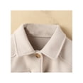 thumbnail image 4 of ZAXARRA Kids Girl Jackets Solid Color Long Sleeves Button Closure Coat, 4 of 9