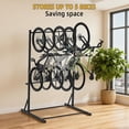 thumbnail image 5 of Freestanding Bike Storage Rack, 5 Bikes Vertical Bike Storage Rack, High-adjustable Heavy Duty Bike Stand for Garage$$Sport & Recreation Other, 5 of 8