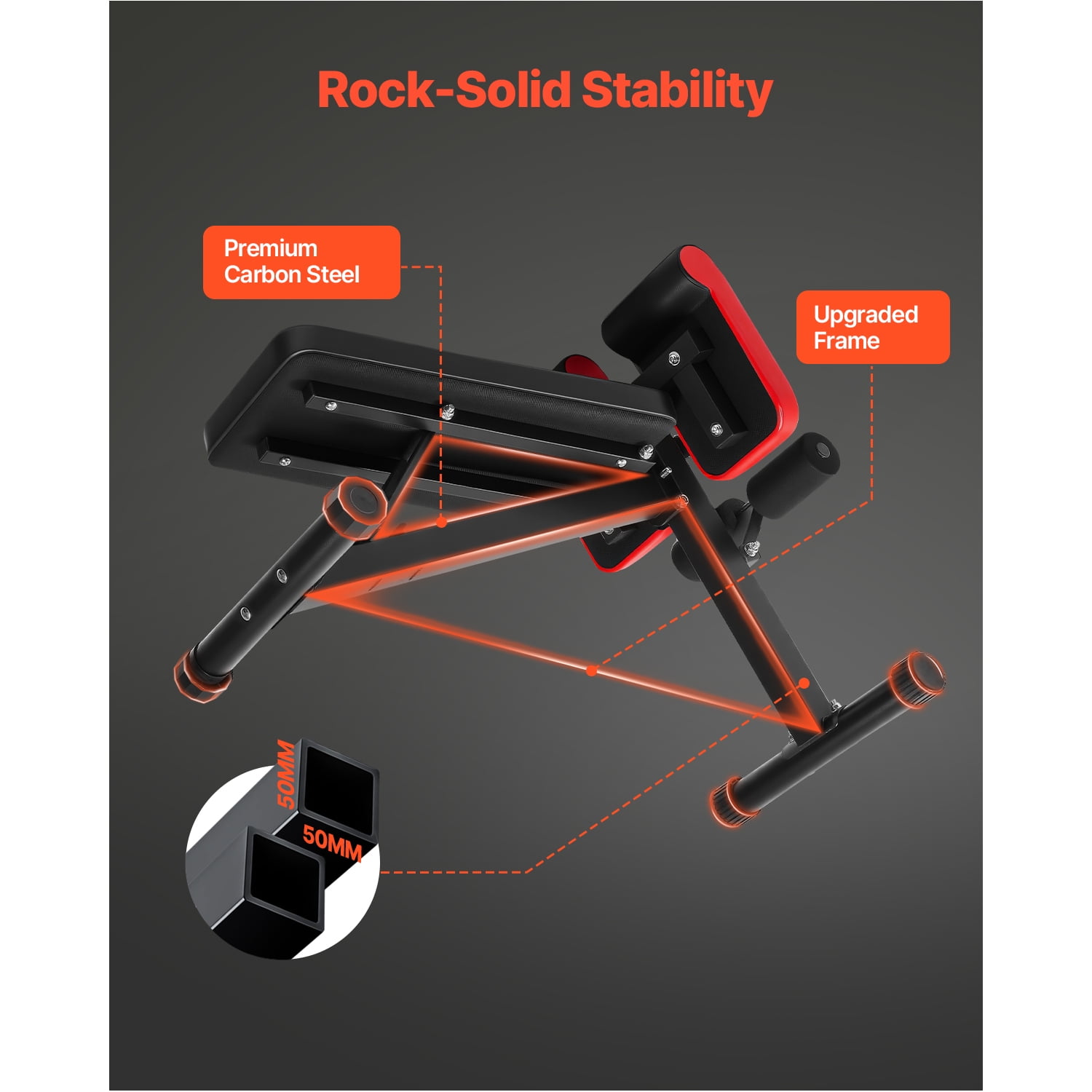 KFFKFF Versatile Weight Bench for Comprehensive Body Exercise, Roman Chair Hyperextension Bench, 330 lbs Customizable & Collapsible Gear for Back Arm Core Ab Training, Sit Up Fitness Device