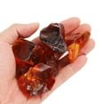 thumbnail image 4 of Uxcell Fire Glass for Fire Pit, 1.18"-1.97" High Luster Reflective Glass Rocks, Brown, 4 of 5