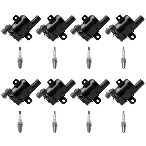 Set of 8 ISA Ignition Coil & 8 NGK Spark Plug for 2000-2007 Chevrolet Silverado Tahoe GMC Sierra Savana  4.8L V8 UF262