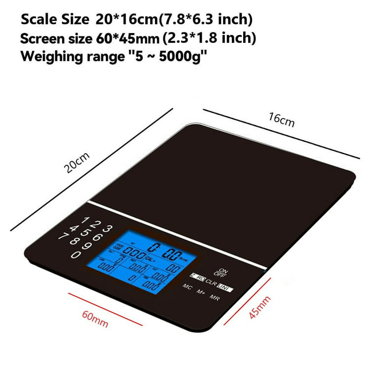 Digital Kitchen Scale,Food Scale for Meat Baking Weight,Unit Gram OZ Lb up  11 Lb