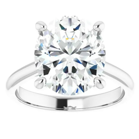 Oval Lab Grown Diamond Engagement Ring 2 Carat 14k Gold