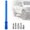 Blue, variant on RECON Aluminum 8" Antenna Mast Style (Fits OEM Factory Threaded Antenna) - Chrome