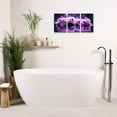 thumbnail image 3 of ZHONGYUTONG Zen Bathroom Wall Art 3 Pieces Purple Orchid Stones on Water Picture Prints Spiritual Relaxing Canvas Poster Spa Artwork Meditation Room Decor (11.00" x 14.00" x 3PCS), 3 of 6