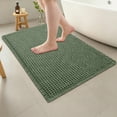 thumbnail image 3 of YOCWUCK Waffle Bathroom Rugs Ultra-Soft Non-Slip Bath Mat Super Absorbent Quick Dry Bath Rugs for Bathroom Floor Machine Washable Bathroom Mats with Tassels Boho Bathroom Decor 17"x24" Green, 3 of 8
