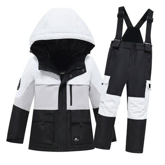 Ruyang Kids Waterproof Ski Suits Girls Boys Two Piece Snowsuits Toddler Windproof Warm Jackets Winter Snow Pants 3-12 Years