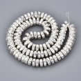 thumbnail image 5 of 10 strand Electroplated Natural Lava Rock Beads Strands Heishi Beads Flat Round/Disc Bumpy Silver Plated 8x4mm Hole: 1.2mm 105pcs/strand 15.75 inch(40cm), 5 of 6