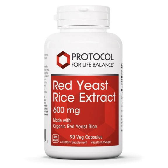 Protocol for Life Balance Red Yeast Rice Extract 600 mg - Traditional Herbalism - 90 Veg Caps