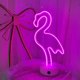 thumbnail image 3 of Luz de neón rosa con base de soporte - Lámpara de neón rosa - Funciona con pilas/USB - Para dormitorio - Decoración de fiesta para bar y Navidad, 3 of 5