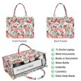 thumbnail image 2 of Large Capacity Tote Bag,Pioneer Flower Floral Print Pattern Handbag Fashion Luxury Tote Bag,15.7"x13"x 5.1" Inches,Laptop Compatible, 2 of 6