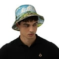 thumbnail image 5 of Yiaed Countryside Farm Cow Print Reflective Stripe Bucket Hat Unisex Funny Outdoor Fisherman Cap Beach Sun Hat, 5 of 5