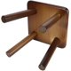 thumbnail image 5 of Taburete de madera, taburete de pie, taburete de sillín desmontable, taburete de escalón cuadrado pequeño para niños, taburete de muebles de exterior (cuadrado-nogal) Ormromra WLJ-4065, 5 of 5