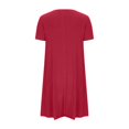 thumbnail image 5 of VERUGU Women's Short Sleeve V-Neck Shirts Casual Solid Tunic Tops Blouse Wine XL, 5 of 6