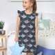 thumbnail image 4 of Fotbe Cute Shark Vestido de Dormir para Niñas de 3 a 10 Años, Mangas Cortas, Estilo Princesa, Pijama Camisón con Mangas Voladas-Medium, 4 of 6