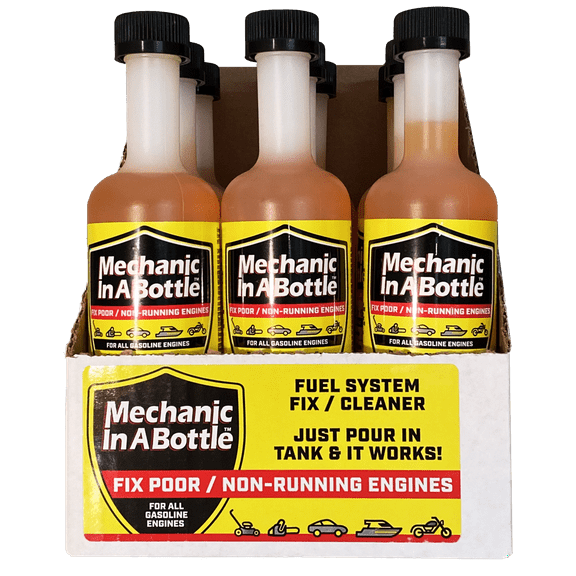 Mechanic in A Bottle for Gas & Diesel Fuel Systems 8 oz Case of 9- Fuel System Cleaner & Stabilizer for Peak Engine Performance
