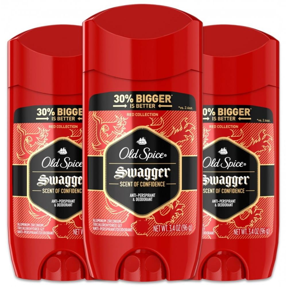 Old Spice Red Collection Swagger Scent Invisible Solid Antiperspirant And  Deodorant For Men, 3.4 Oz, Pack Of 3 - Walmart.com