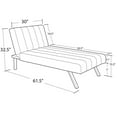 DHP Emily Sectional Futon Sofa Bed with Convertible Chaise Lounger