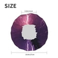 thumbnail image 6 of Kdxio Thunderstorm Violet Purple Print Shower Cap for Women,Elastic and Reusable,Double Waterproof Layers Bathing Hat, 6 of 9
