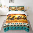 thumbnail image 2 of Castle Fairy Kids Teenagers Horse Race Bedding Comforter Set,Farm Animal King Bedding Sets, 2 of 8
