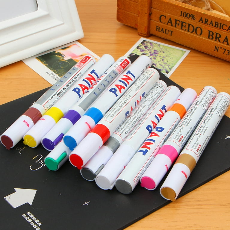 24 Colors Dual Tip Marker Paint Pens Set Universal Permanent for Art DIY  Project