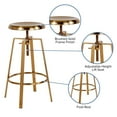 thumbnail image 2 of Toledo Industrial Style Barstool with Swivel Lift Adjustable Height Seat in Gold Finish, 2 of 9