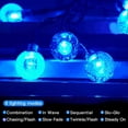 thumbnail image 4 of YEOLEH Solar String Lights,22Ft 40LED Waterproof Christmas Fairy Lights with 8 Modes for Gazebo Patio Trees Party Deco,Blue, 4 of 7