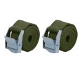 thumbnail image 1 of 2 Piezas Carga Amarre Abajo Correas con Leva Bloqueo Hebilla Nylon para Coche Negro  Army Green 1m*2.5cm, 1 of 1