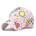 thumbnail image 2 of Yuanlong Womens Baseball Cap Graffiti Art Printed Sun Cap Adjustable Soft Cotton Breathable Outdoor Street Casual Summer Hat, 2 of 4